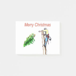 Arborist chainsaw tree surgeon Gift Christmas Post-it Klebezettel