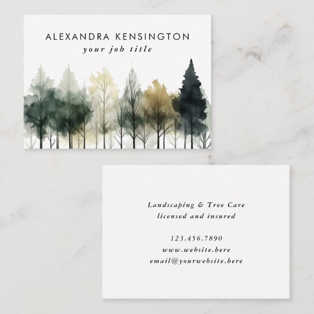 Arborist Tree Care Landscaping Garden Yard Arbeit Visitenkarte (Vorne/Hinten)