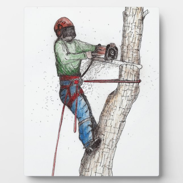 Arborist Tree Surgeon Fotoplatte (Vorderseite)
