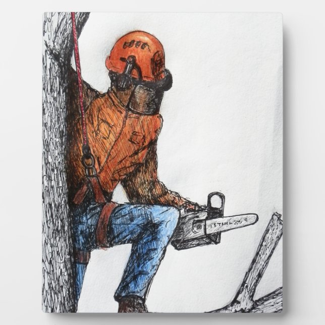 Arborist Tree Surgeon Fotoplatte (Vorderseite)