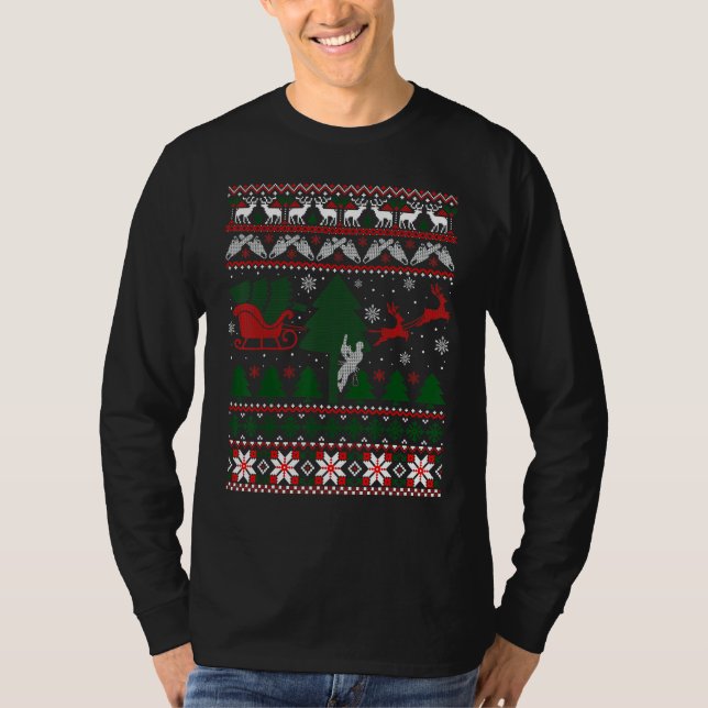 Arborist Ugly Christmas Sweater T-Shirt (Vorderseite)