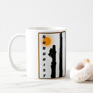 Arboristes Mug : Montée de la silhouette du soleil