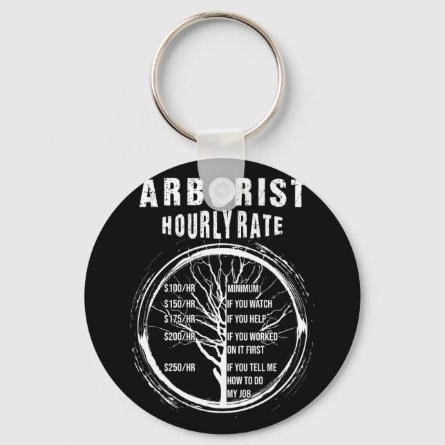 Arboristischer Stundensatz Schlüsselanhänger (Vorderseite)