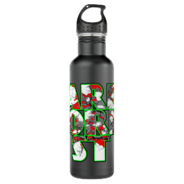 Arboristisches Cool-grün- und rotes Textdesign Edelstahlflasche