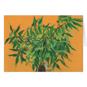 Arbre à cendres, vert jaune verdure estivale art f