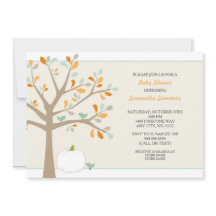 Arbre à citrouille blanc Invitations