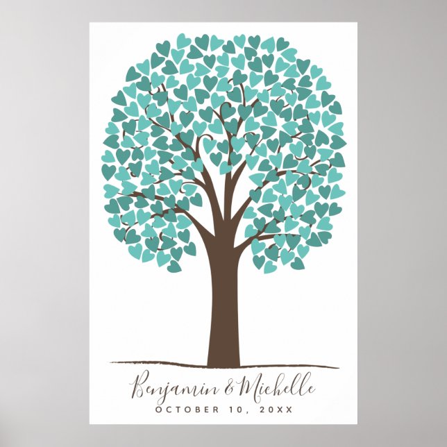 Arbre à cœurs - Alternative de livre d'or 200 sign (Devant)