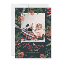 Arbre à cônes de pin | Fêtes de Noël | Carte photo