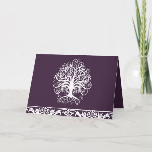 Arbre à faire-part de mariage et à branches blanch