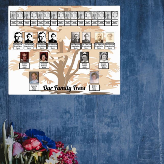 Arbre à feuilles d'orange Poster Deux Arbres de fa (Créateur téléchargé)