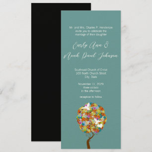 Arbre à fleurs et Faire-part de mariage des abeill