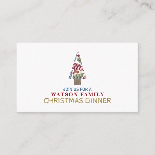 Arbre à flocons de neige, Invitation de billet de  (Devant)