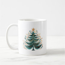 Arbre à pin d'hiver Café de Noël Mug