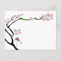 Arbre à ressort sur une carte postale