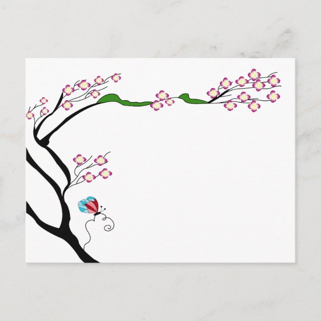 Arbre à ressort sur une carte postale (Devant)