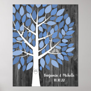 Arbre à vœux - Alternative au livre d'or 75 feuill