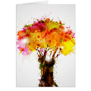 Arbre Abstrait D'Automne Formé Par Bulles