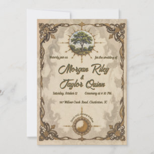 Arbre ancien de la vie Vintage Mariage Invitation