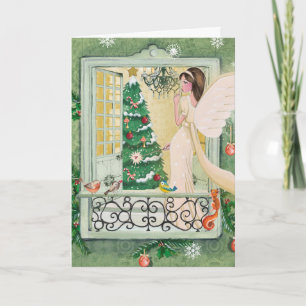 Arbre Ange de Noël   Carte de voeux de Noël