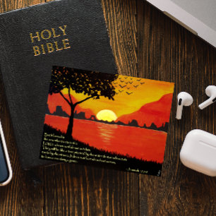 Arbre au bord de la carte postale Water Inspiratio