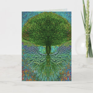 Arbre avec Angel Wings Carte Graphic Arts