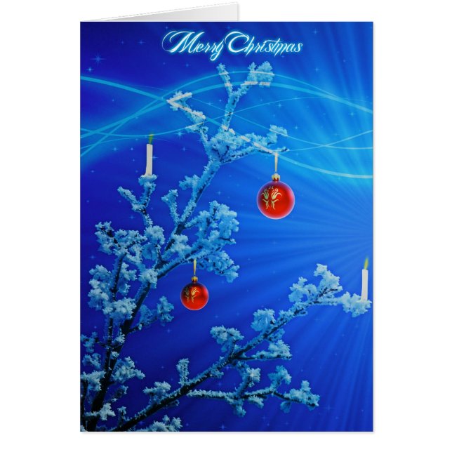 Arbre avec des ornements de neige et de Noël (Devant)