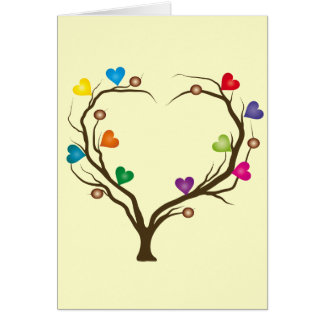 arbre avec les coeurs lumineux