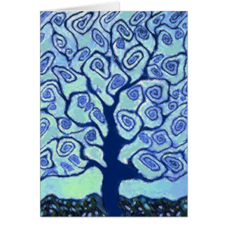 Arbre bleu Art Abstrait