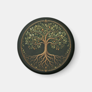 Arbre botanique, Arbre de Vie, Magnet rond de cuis