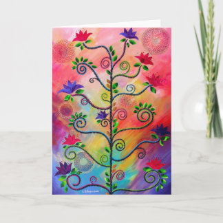 "Arbre carte de note en fleur deux" par