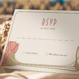Arbre carte RSVP en Bloom Mackintosh Art Nouveau