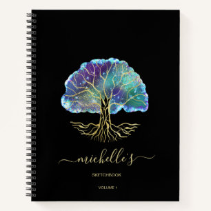 Arbre céleste de la vie Carnet de carnet de croqui