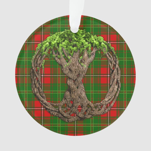 Arbre celtique de la vie et de tartan de foin de (devant)
