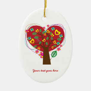 Arbre d'amour de coeur Ornement personnalisé de la