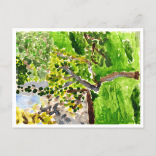 Arbre dans la carte postale au printemps