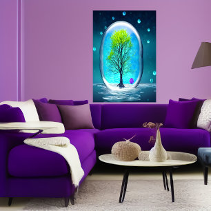Arbre dans une bulle   AI Art Poster