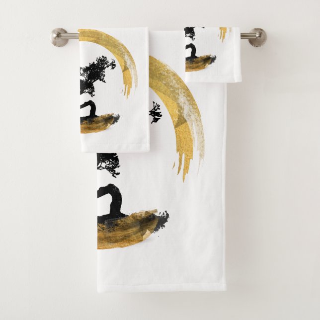 Arbre de bonsaïs. Zen Enso Circl. Calligraphie de (En situation)