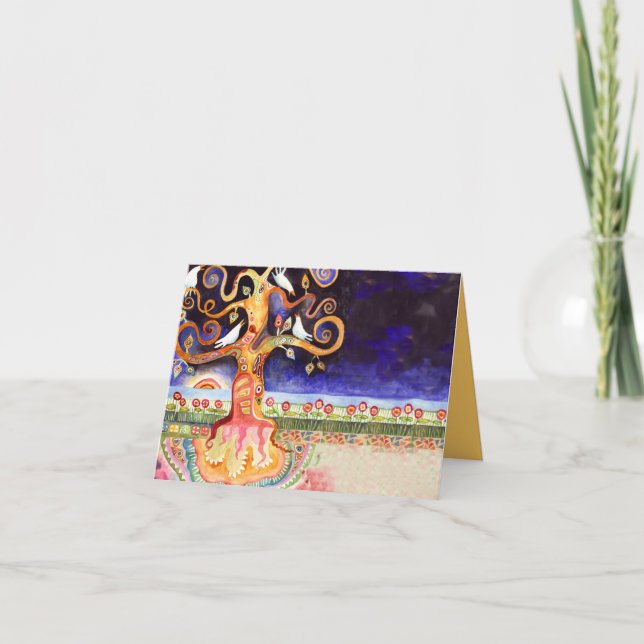 Arbre de carte de remerciements de bat mitzvah de (Devant)