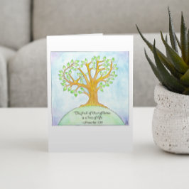 Arbre de carte de remerciements de la vie