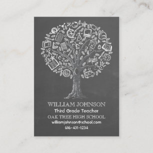 Arbre de carte de visite de professeur de la