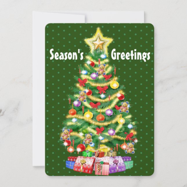 Arbre de cartes de Noël et décorations personnalis (Devant)