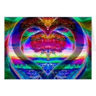 Arbre de coeur d'arc-en-ciel de la vie