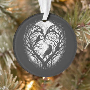 Arbre de cœur de corbeau noir