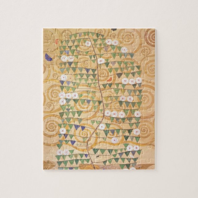 Arbre de frise de Gustav Klimt de puzzle de la vie (Vertical)