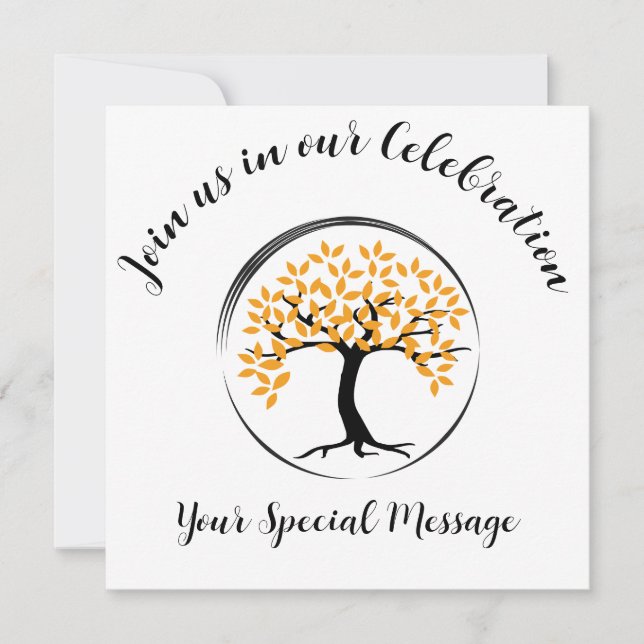 Arbre de la vie Invitation de la partie de fin de  (Devant)