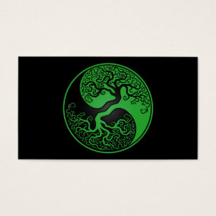 Arbre de la vie vert et noir Yin Yang
