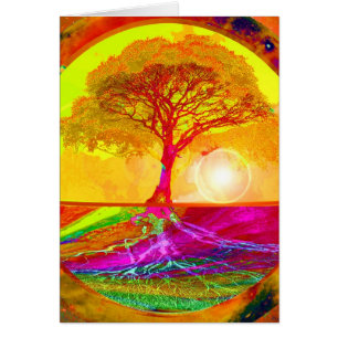 Arbre de lever de soleil de la vie