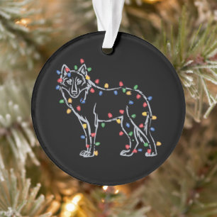 Arbre de loup Noël Xmas Animal familier Amateur de