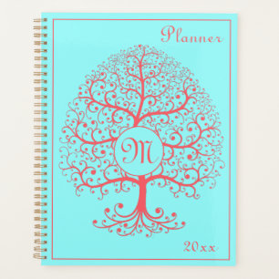 Arbre de luxe de la vie Monogramme Retro Pink Past