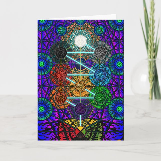 Arbre de Metatrons de carte de voeux de la vie (Devant)